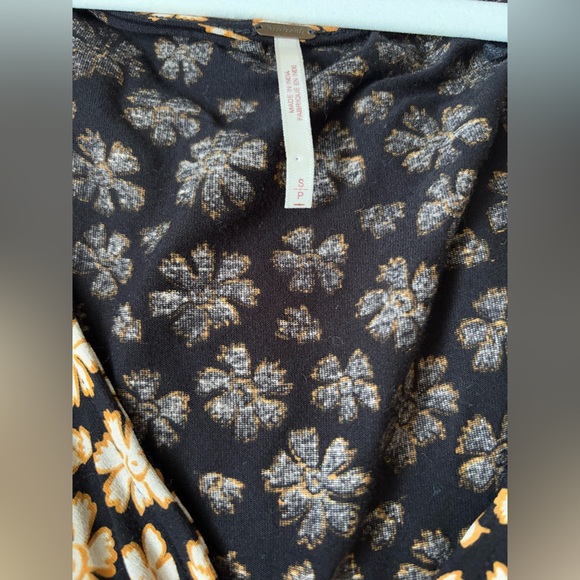 Free People Black Floral Long Sleeve Dress - Picture 4 of 7